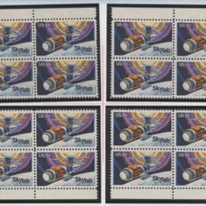 Scott# 1529 "SKYLAB" MNH MATCHED PLATE BLOCK SET, PLATE# 35214