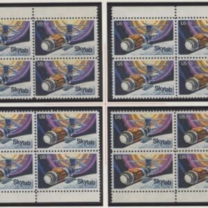 Scott# 1529 "SKYLAB" MNH MATCHED PLATE BLOCK SET, PLATE# 35227