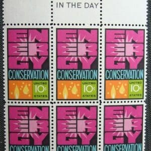 Scott# 1547 "ENERGY CONSERVATION" MNH MAIL EARLY BLOCK (6)