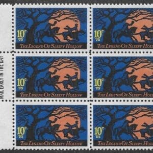 Scott# 1548 "LEGEND OF SLEEPY HOLLOW" MAIL EARLY BLOCK (6) MNH