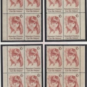 Scott# 1549 "NATIONAL A.R.C." MNH MATCHED PLATE BLOCK SET PLATE# 35535