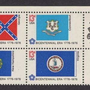 Scott# 1633-82 "BICENTENNIAL FLAGS" MNH ZIP BLOCK (4)