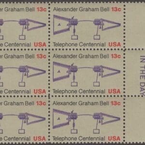 Scott# 1683 "TELEPHONE CENTENNIAL" MAIL EARLY BLOCK (6) MNH