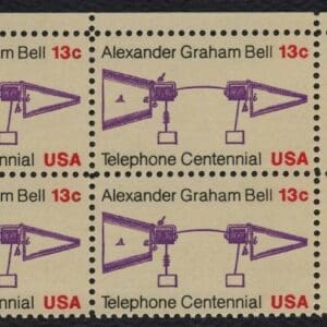 Scott# 1683 "TELEPHONE CENTENNIAL" ZIP BLOCK (4) MNH
