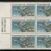 Scott# 1684 "COMMERCIAL AVIATION" MAIL EARLY BLOCK (6) MNH