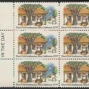 Scott# 1725 "FIRST CIVIL SETTLEMENT" MNH MAIL EARLY BLOCK (6)