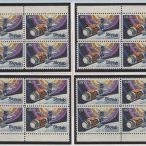 Scott# 1529 "SKYLAB" MNH MATCHED PLATE BLOCK SET, PLATE# 35219