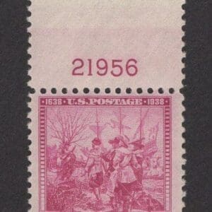 Scott# 836 "SWEDES & FINNS" MNH PLATE # SINGLE