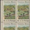 Scott# 1370 "GRANDMA MOSES" MNH ZIP BLOCK (4) NICELY CENTERED