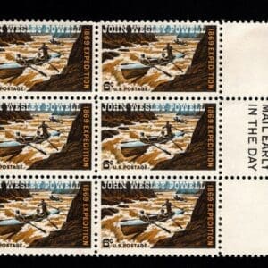 Scott# 1374 "JOHN WESLEY POWELL" MNH MAIL EARLY BLOCK (6)