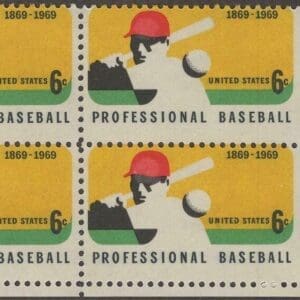 Scott# 1381 "BASEBALL" MNH ZIP BLOCK (4) NICELY CENTERED