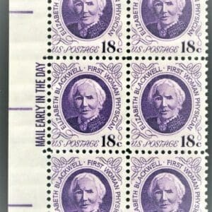 Scott# 1399 "DR ELIZABETH BLACKWELL" MNH MAIL EARLY BLOCK (6)