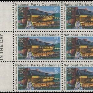Scott# 1452 "WOLF TRAP FARM" MAIL EARLY BLOCK (6) MNH, NICELY CENTERED