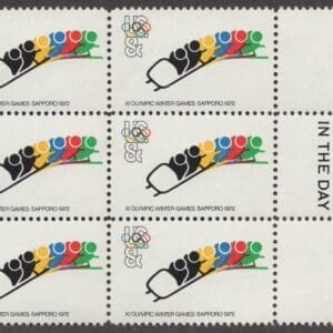 Scott# 1461 "11TH WINTER OLYMPICS" (1972) MAIL EARLY BLOCK (6) MNH
