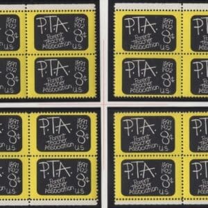 Scott# 1463 "PARENT TEACHER ASSOCIATION" MNH MATCHED PLATE BLOCKS (4) SET, P# 33654-55