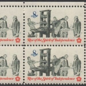 Scott# 1476" PRINTING PAMPHLETS" MNH ZIP BLOCK (4) NICELY CENTERED