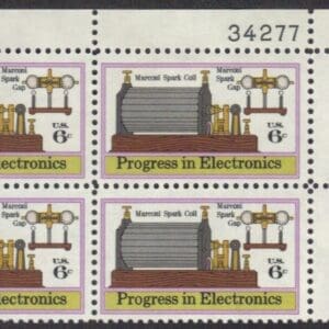 Scott# 1500 "PROGRESS IN ELECTRONICS" MNH PLATE BLOCK (4)