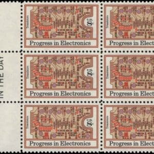 Scott# 1501 "PROGRESS IN ELECTRONICS" MNH MAIL EARLY BLOCK (6)