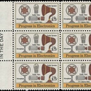 Scott# 1502 "PROGRESS IN ELECTRONICS" MNH MAIL EARLY BLOCK (6)