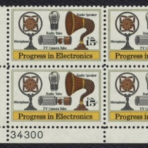 Scott# 1502 "PROGRESS IN ELECTRONICS" MNH PLATE BLOCK (4)