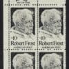 Scott# 1526 "ROBERT FROST-POET" MNH ZIP BLOCK (4) NICELY CENTERED