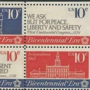 Scott# 1543-46 AMERICAN REVOLUTION BICENTENNIAL ZIP BLOCK (4) MNH