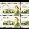 Scott# 1935 "JAMES HOBAN - ARCHITECT" ZIP BLOCK (4) MNH