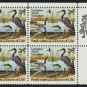 Scott# 2086 "LOUISIANA WORLD EXPOSITION" ZIP BLOCK (4) MNH