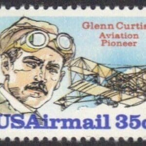 Scott# C100 “GLENN CURTISS – AVIATION PIONEER” MNH, NICELY CENTERED