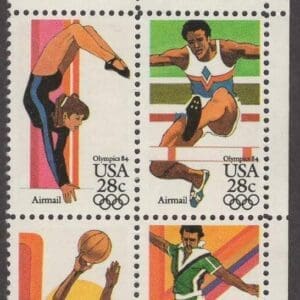 Scott# C101-104 "SUMMER OLYMPICS" MNH SE-TENANT ZIP BLOCK (4)