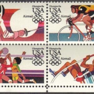 Scott# C109-112 "SUMMER OLYMPICS" MNH SE-TENANT BLOCK (4)