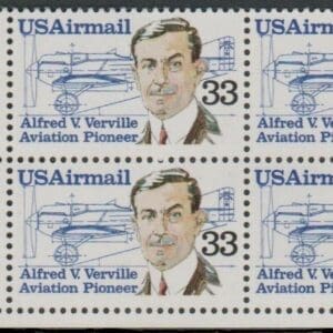 Scott# C113 "ALFRED VERVILLE - INVENTOR" MNH ZIP BLOCK (4)