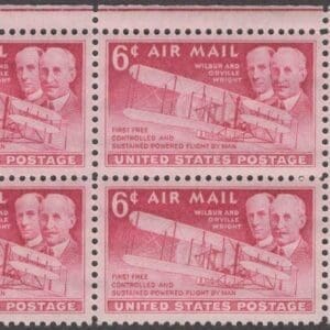 Scott# C45 "WRIGHT BROTHERS" MNH PLATE BLOCK (4) NICELY CENTERED