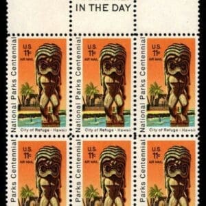Scott# C84 "NATIONAL PARKS - Kii STATUE" MAIL EARLY BLOCK (6) MNH