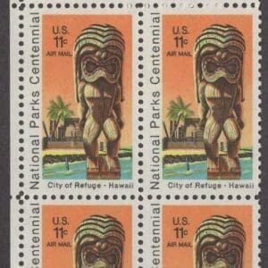 Scott# C84 "NATIONAL PARKS - Kii STATUE" ZIP BLOCK (4) MNH