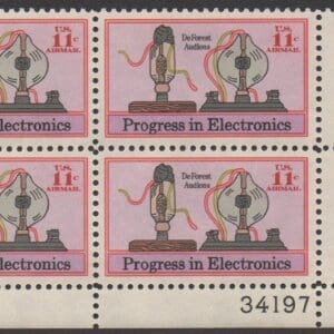 Scott# C86 "ELECTRONICS IN PROGRESS" PLATE BLOCK (4) MNH