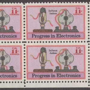 Scott# C86 "ELECTRONICS IN PROGRESS" ZIP BLOCK (4) MNH