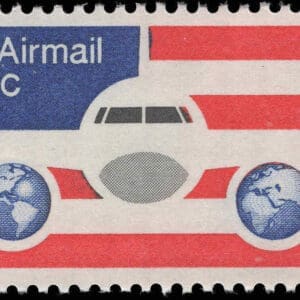 Scott# C90 "PLANE & GLOBES WITH US FLAG" MNH SINGLE, NICELY CENTERED