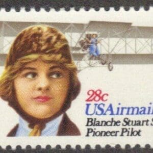 Scott# C99 "BLANCHE STUART SCOTT - PILOT" MNH, NICELY CENTERED