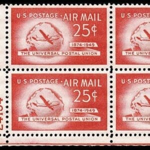 Scott# C44 "BOEING STRATOCRUISER" MNH PLATE BLOCK (4) NICELY CENTERED