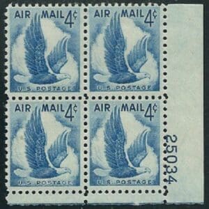 Scott# C48 "EAGLE" MINT PLATE BLOCK (4) NICELY CENTERED