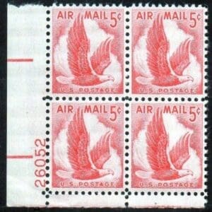 Scott# C50 "EAGLE" MNH PLATE BLOCK (4) NICELY CENTERED