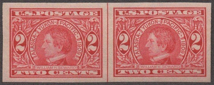 Scott# 371 "ALASKA-YUKON" MNH IMPERF PAIR W/CENTERLINE * CHOICE *