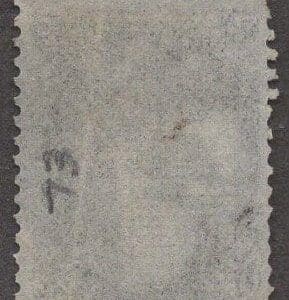 Alternative view of Scott# 73 "BLACK JACK" WITH A LITE COGWHEEL CANCEL, WELL CENTERED