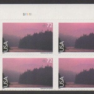 Scott# C144 "13-MILE WOODS" MNH PLATE BLOCK (4) NICELY CENTERED