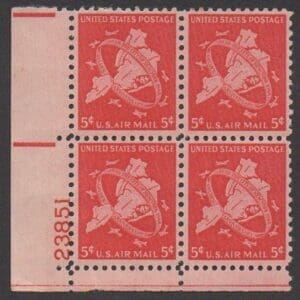 Scott# C38 "1948 NEW YORK JUBILEE" MNH PLATE BLOCK (4)