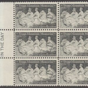 Scott# 1408 "STONE MOUNTAIN MEMORIAL" MAIL EARLY BLOCK (6)