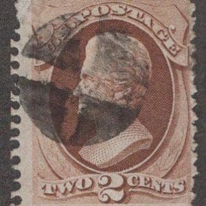 Scott# 146 "JACKSON" BANKNOTE, WITH FANCY CIRCULAR WEDGE CANCEL