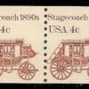 Scott# 1898A "STAGECOACH" MNH COIL PAIR, NICELY CENTERED
