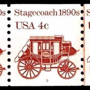 Scott# 1898A "STAGECOACH" MNH PNC3, PLATE #3, NICELY CENTERED
